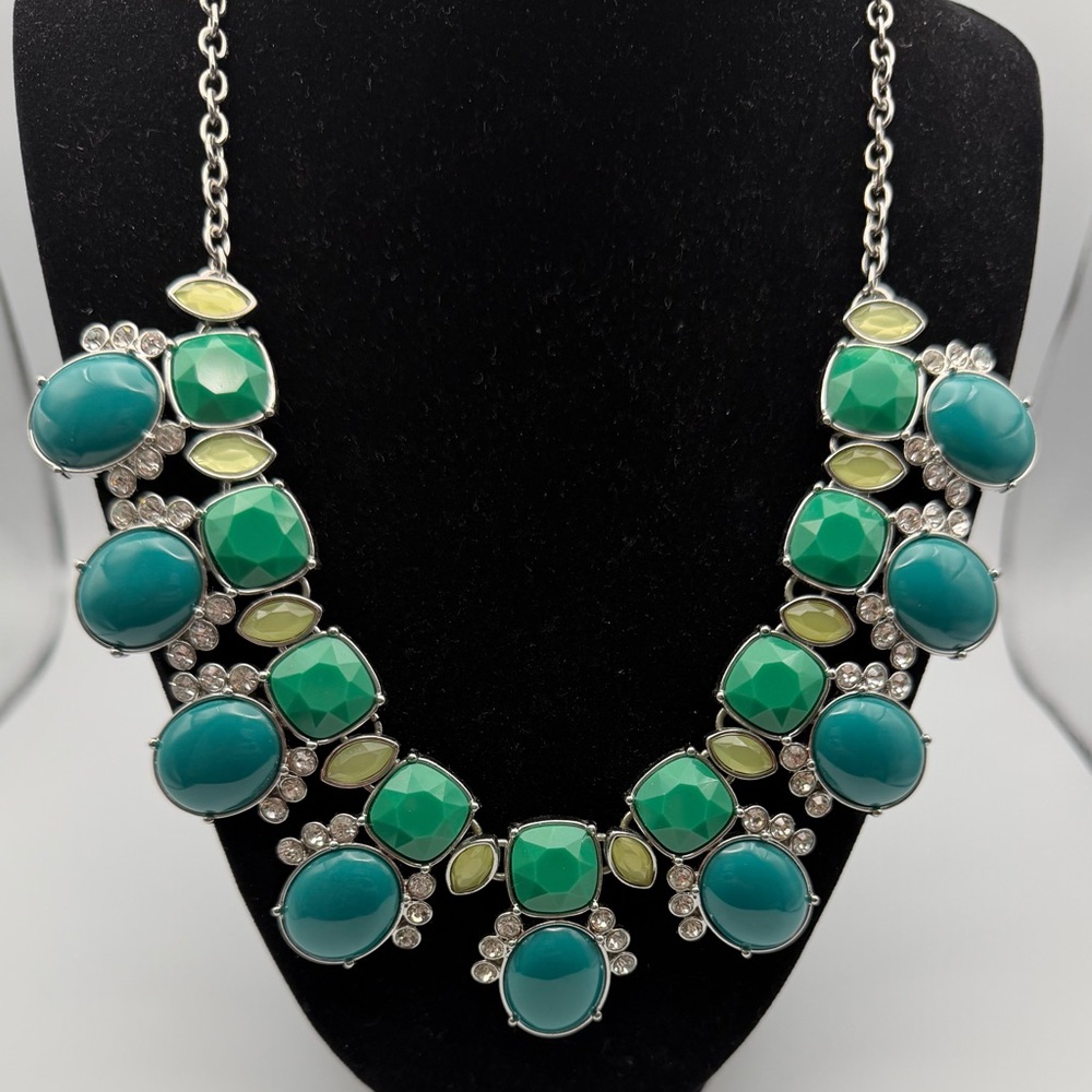 Lia Sophia Elegant Turquoise and Green Statement Necklace